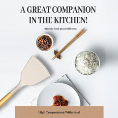 Wooden Handle Silicone Cookware Set of 12