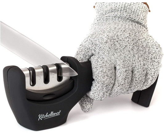 Kitchen Knife Accessories: 3-Stage Knife Sharpener Helps Repair,Restore, Polish Blades