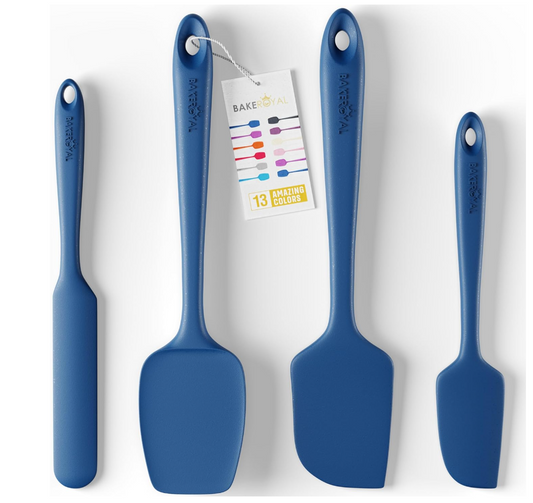 Silicone spatula set of 4, heat-resistant, non-stick pan, suitable for all kinds of cooking