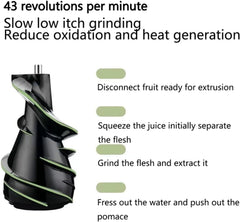 Slow Cold Press Juicer with Larger Feed Chute