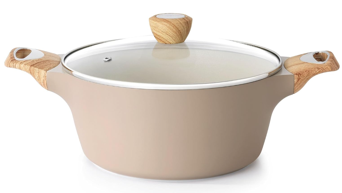Jofulbond Ceramic Nonstick Stock Pot – PFOA/PFAS/PTFE-Free, Induction Compatible