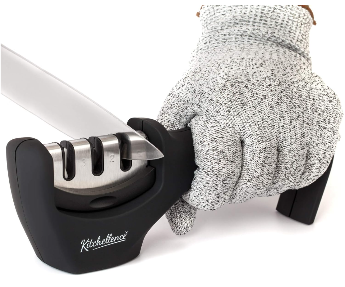 Kitchen Knife Accessories: 3-Stage Knife Sharpener Helps Repair,Restore, Polish Blades