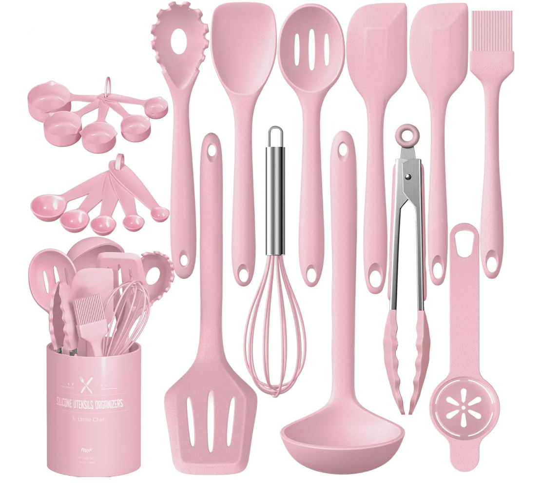 12-Piece Silicone Kitchen Utensil Set – Heat-Resistant (392°F), Nonstick Safe