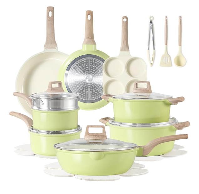 21Pcs Pots and Pans Nonstick Cookware Sets