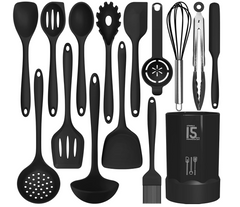 Heat-Resistant Silicone Kitchen Utensil Set (446°F, 15-Piece, BPA-Free)