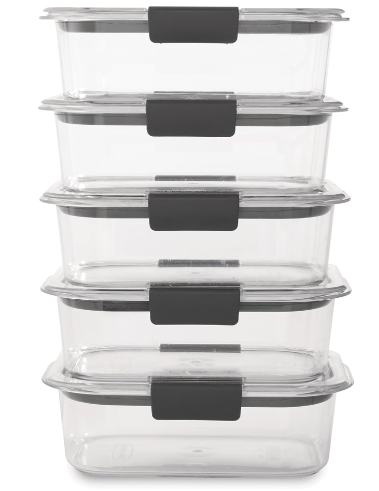Food Storage Containers, BPA Free, Airtight Lids, ldeal for Lunch, Meal Prep &Leftovers