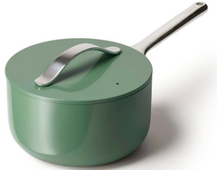 Jofulbond 3 qt Ceramic Non-Toxic Saucepan with Lid - PTFE/PFOA-Free, Oven & Induction Safe - Sage
