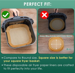 Air Fryer Liners Disposable for Microwave, Non-Stick Air Fryer Liner